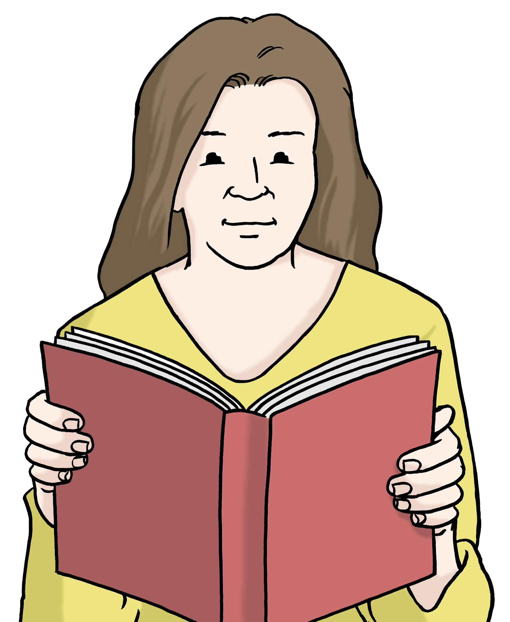 Abbildung lesende Frau